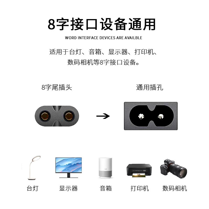 19V1.31A中规3C认证黑色插墙式1.5米5525插口